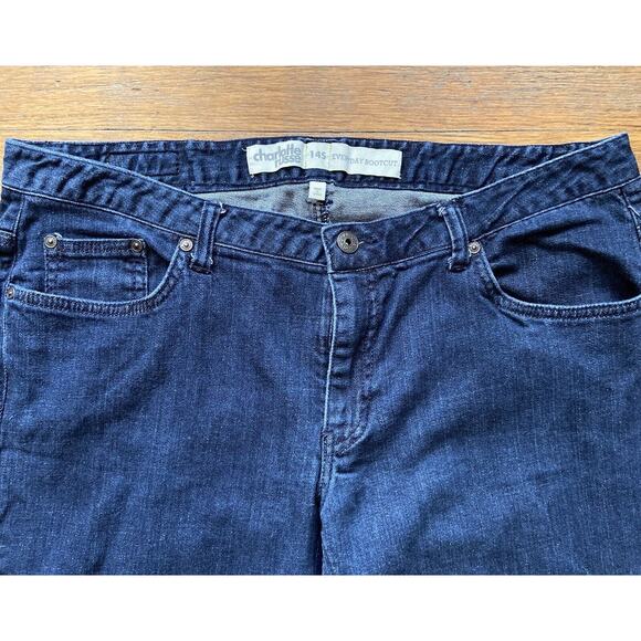 CHARLOTTE RUSSE Everyday BootCut Jeans sz 14S | Dark Blue - Picture 3 of 9